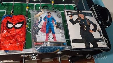 Costumi Carnevale Superman, Spiderman e Poliziotto