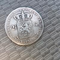 2,5 gold olandese 1847 argento