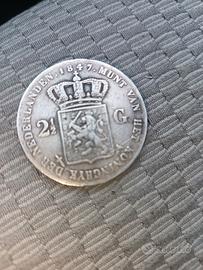 2,5 gold olandese 1847 argento