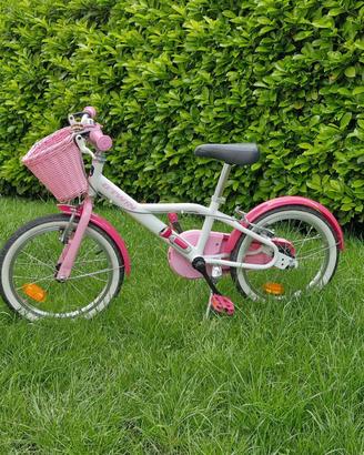 Bici Bambina 16" Btwin 500 Rosa unico proprietari
