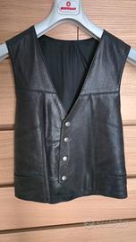 gilet in vera pelle