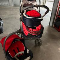 Set trio carrozzina passeggino navicella