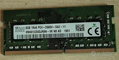 Memoria Ram 8 Gb per Laptop DELL