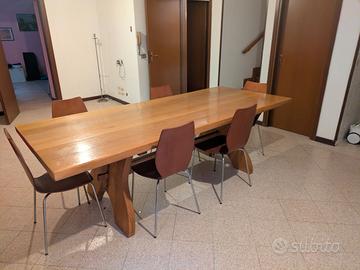 Tavolo noce massello+sedie