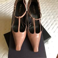 Scarpe con tacco Prada alabastro