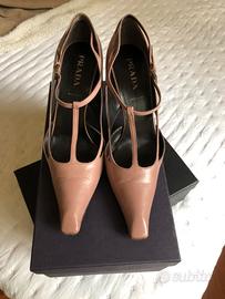 Scarpe con tacco Prada alabastro