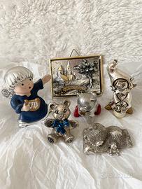 Set 6 bomboniere smaltate in argento