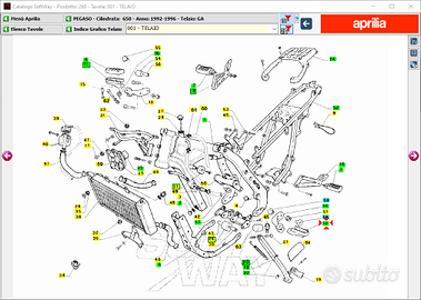 -Pedana ant Dx Aprilia Pegaso 650 AP8135398