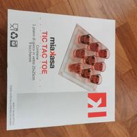 gioco tris in vetro con bicchierini 