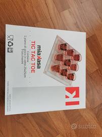 gioco tris in vetro con bicchierini 