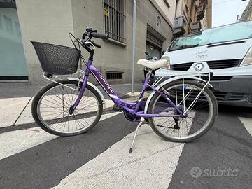 Bicicletta Silvestrini ruota 24 colore viola