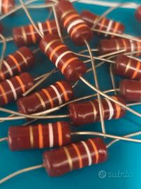 resistenze NOS a film metallico Philips banda oro