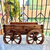 Fioriera in Legno - Carrello Portavasi