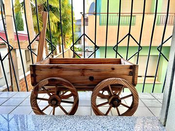 Fioriera in Legno - Carrello Portavasi