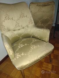 Coppia poltrone vintage stile napoleonico anni '50