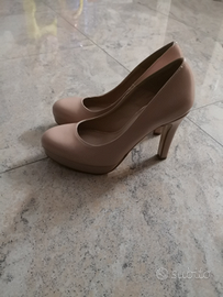 Scarpe decollete' donna con tacco 11 rosa antico