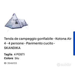 Tenda da campeggio usata una volta
