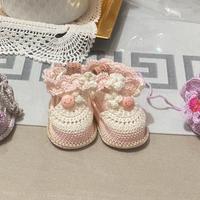 Scarpetta neonato artigianale fatte a mano