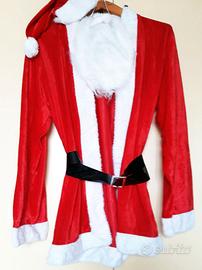 Costume Babbo Natale abito rosso santa clous dress