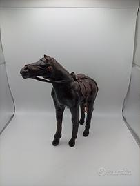 statuetta cavallo vintage in pelle