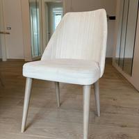 Sedia in velluto bianco