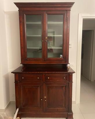 Credenza antiquariato color mogano