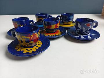 6 Tazzine Luca Trazzi Illy collection 1994