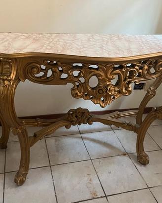 Console barocca dorata- un capolavoro di eleganza