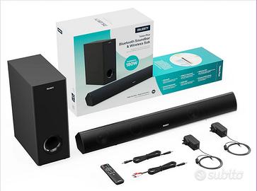 Teton Plus - Soundbar Bluetooth per TV | 180 W 2.1