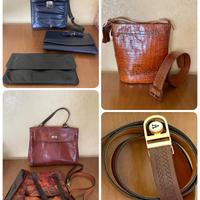 OGGETTI IN PELLE BORSE-CINTURE etc (anni 60-70-80)