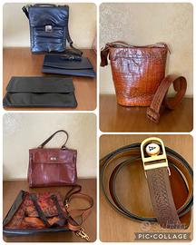 OGGETTI IN PELLE BORSE-CINTURE etc (anni 60-70-80)