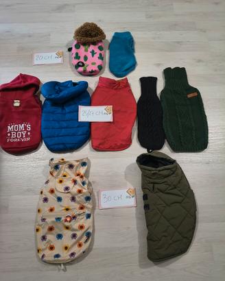 cappottino cane di diverse misure 