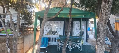 Veranda per caravan con paleria in alluminio