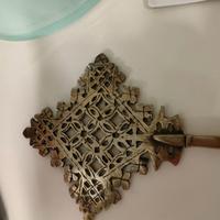 Croce alpacca argento copta 1800