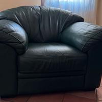 Coppia di Poltrone in pelle Château d'Aux