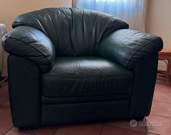 Coppia di Poltrone in pelle Château d'Aux