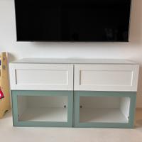 Mobile IKEA BESTÅ – 120cm bianco con ante in vetro