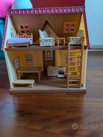 Cottage casetta tetto rosso sylvanian family