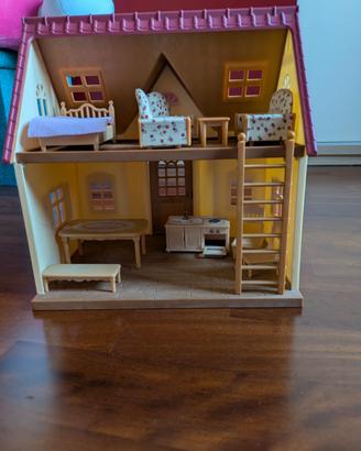 Cottage casetta tetto rosso sylvanian family