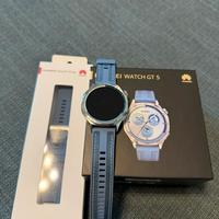 Huawei Watch GT 5 tessuto blu + altro cinturino