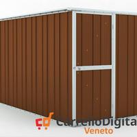 Deposito attrezzi giardino 175x307 legno scuro