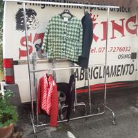 Doppio Stender porta abiti con ruote frenanti ,