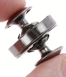Bottoni magnetici 18mm argento sottili – nuovi