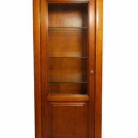 Vetrina classica in legno color ciliegio