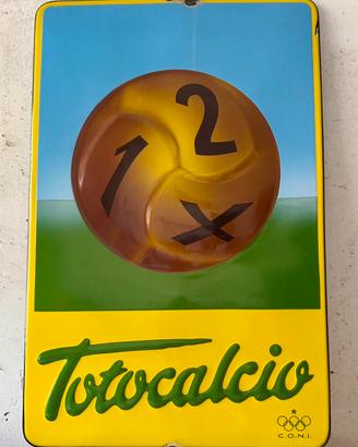 insegna smaltata TOTOCALCIO