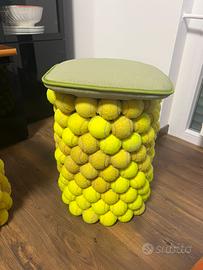 Sedia Artigianale creata con palline da Tennis