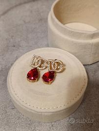 Orecchini D&G rubino a goccia 