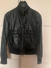 Giubbotto pelle nero taglia M