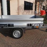 Rimorchio carrello con sponde alu 220 x 142 cm