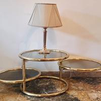 Tavolino da caffè rotante 3 livelli